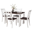 CRO Decor 5-Piece Dining Table Set Home Kitchen Table and Chairs Wood Dining Set