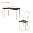 CRO Decor 5-Piece Dining Table Set Home Kitchen Table and Chairs Wood Dining Set