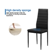 CRO Decor 5 PC Dining Table Set Tempered Glass Dining Table  Faux Leather Chairs