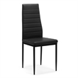 CRO Decor 5 PC Dining Table Set Tempered Glass Dining Table  Faux Leather Chairs