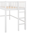 CRO Decor Twin Size Low Loft Bed with Ladder and Slide (White)