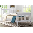 CRO Decor Platform Bed Frame with Wood Slat Support Twin (White)