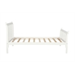 CRO Decor Platform Bed Frame with Wood Slat Support Twin (White)