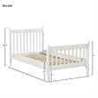 CRO Decor Platform Bed Frame with Wood Slat Support Twin (White)
