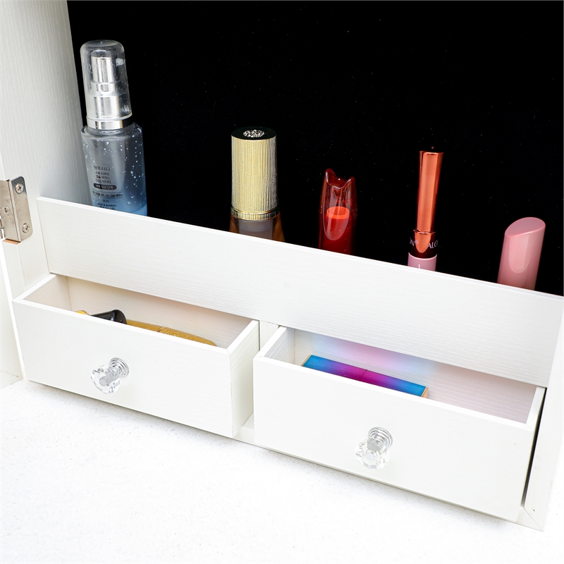 CRO Decor Jewelry Storage Mirror Cabinet With LED Lights Can Be Hung On