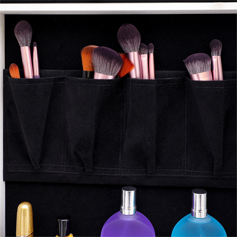 CRO Decor Jewelry Storage Mirror Cabinet With LED Lights Can Be Hung On