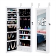 CRO Decor Jewelry Storage Mirror Cabinet With LED Lights Can Be Hung On