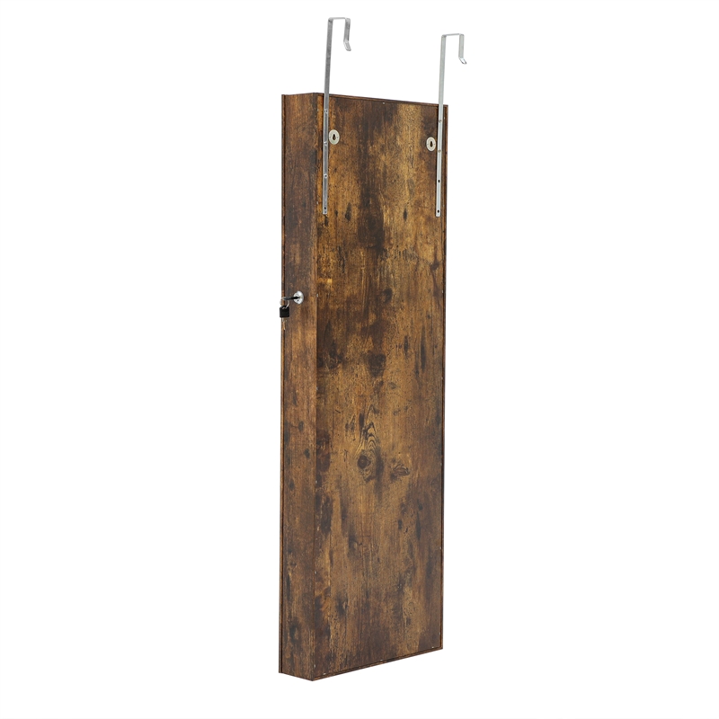 CRO Decor Jewelry Storage Mirror Cabinet With LED Lights Can Be Hung On