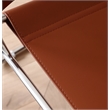 CRO Decor Amber recycled leather Club Steel Frame Armchair (Saddle Leather)