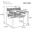 CRO Decor Amber recycled leather Club Steel Frame Armchair (Saddle Leather)