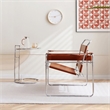 CRO Decor Amber recycled leather Club Steel Frame Armchair (Saddle Leather)