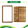 CRO Decor 3 Tiers Wooden Plants Stand Foldable Shoe Rack Multipurpose (Natural)