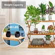 CRO Decor 3 Tiers Wooden Plants Stand Foldable Shoe Rack Multipurpose (Natural)