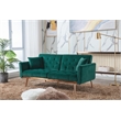 CRO Decor Modern Velvet Sofa Convertible Sleeper Sofa (Green)