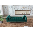 CRO Decor Modern Velvet Sofa Convertible Sleeper Sofa (Green)