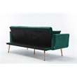 CRO Decor Modern Velvet Sofa Convertible Sleeper Sofa (Green)