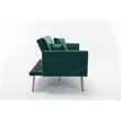 CRO Decor Modern Velvet Sofa Convertible Sleeper Sofa (Green)