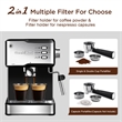Espresso Machine 20-Bar Espresso Maker 1.5L Water Tank (Sliver)