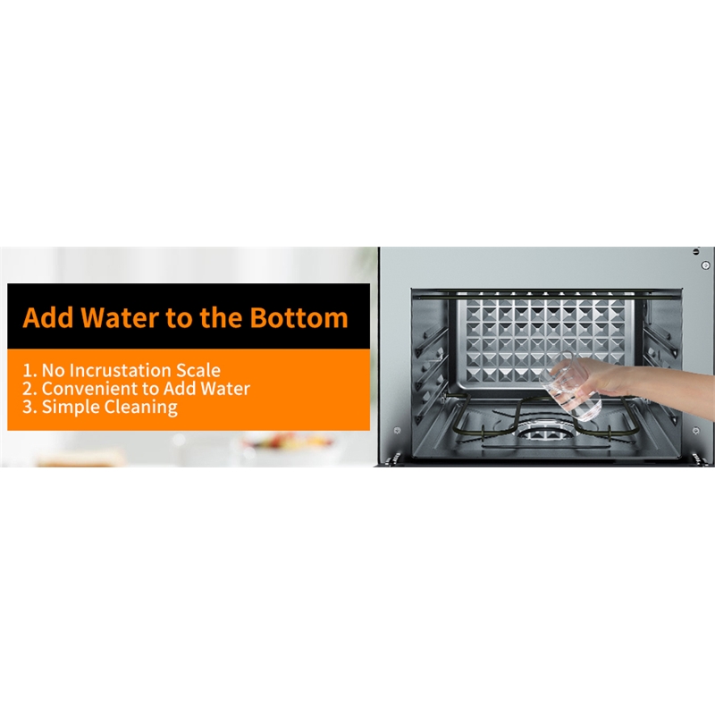 26 QT Steam Convection Oven Countertop 50 Cooking Presets -Black Stainless Steel