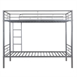 CRO Decor Twin Over Twin Size Metal Bunk Bed (Silver)