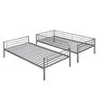 CRO Decor Twin Over Twin Size Metal Bunk Bed (Silver)