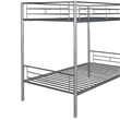 CRO Decor Twin Over Twin Size Metal Bunk Bed (Silver)