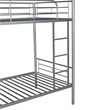 CRO Decor Twin Over Twin Size Metal Bunk Bed (Silver)