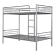 CRO Decor Twin Over Twin Size Metal Bunk Bed (Silver)