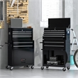 CRO Decor High Capacity Tool Chest with Wheels 8 Drawers Tool Storage (Black)
