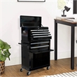 CRO Decor High Capacity Tool Chest with Wheels 8 Drawers Tool Storage (Black)