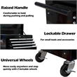 CRO Decor High Capacity Tool Chest with Wheels 8 Drawers Tool Storage (Black)