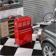 CRO Decor High Capacity Tool Chest with Wheels 8 Drawers Tool Storage (Red)