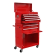 CRO Decor High Capacity Tool Chest with Wheels 8 Drawers Tool Storage (Red)