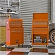 CRO Decor High Capacity Tool Chest with Wheels 8 Drawers Tool Storage (Orange)