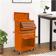 CRO Decor High Capacity Tool Chest with Wheels 8 Drawers Tool Storage (Orange)