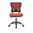CRO Decor Fabric Swivel Home Office Task Chair with Adjustable Height in Red