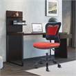 CRO Decor Fabric Swivel Home Office Task Chair with Adjustable Height in Red