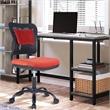CRO Decor Fabric Swivel Home Office Task Chair with Adjustable Height in Red