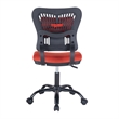CRO Decor Fabric Swivel Home Office Task Chair with Adjustable Height in Red