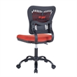 CRO Decor Fabric Swivel Home Office Task Chair with Adjustable Height in Red
