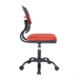 CRO Decor Fabric Swivel Home Office Task Chair with Adjustable Height in Red
