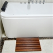 CRO Decor Teak Rectangle Teak & Wood Reversible Shower Mat  21
