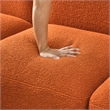 CRO Decor L-Shape Modular Sectional Sofa DIY Combination Teddy Fabric Orange