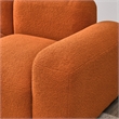 CRO Decor L-Shape Modular Sectional Sofa DIY Combination Teddy Fabric Orange
