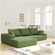 CRO Decor L-shaped Corduroy free-install fully foam-filled living room sofa