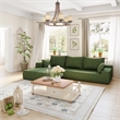 CRO Decor L-shaped Corduroy free-install fully foam-filled living room sofa