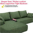 CRO Decor L-shaped Corduroy free-install fully foam-filled living room sofa