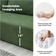 CRO Decor L-shaped Corduroy free-install fully foam-filled living room sofa