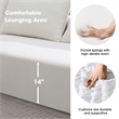 CRO Decor L-shaped Chenille free-install fully foam-filled living room sofa