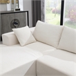 CRO Decor L-shaped Chenille free-install fully foam-filled living room sofa